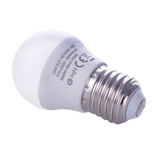 Prüfen 7 W E27 G45 LED-Lampe. Farbe: Warm