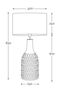 Glastischlampe Famlight Alor Transparent oliv / braun E27 60W handgefertigt small 4
