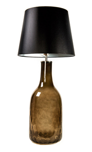 Flaschenlampe Famlight Alor Grau schwarz / silber E27 60W handgefertigt small 0