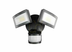 Außenwandleuchte SU-MA Duo 6556-PIR schwarz LED 36W IP54 Bewegungsmelder small 2