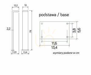 Außenstehleuchte SU-MA KARO KR-780 dunkelgrau LED 10W 78 cm small 4