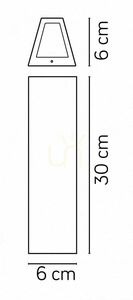 Außenwandleuchte SU-MA M1401 DG dunkelgrau LED 6W 4000K 2-flammig small 5