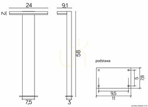 Außenstehleuchte SU-MA LED 10W 58 cm dunkelgrau Aluminiumguss 17602-580 DG small 3