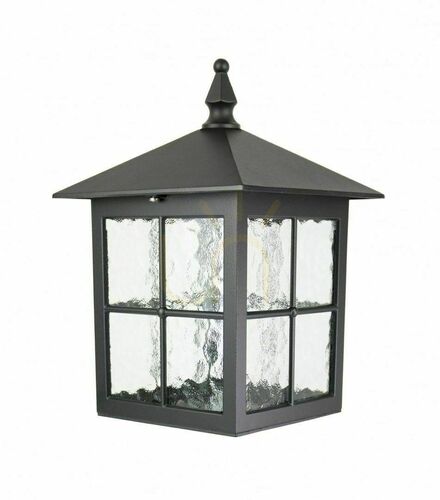 Prüfen Außenwandleuchte SU-MA Venedig K 1018 KW Schwarz Patina Aluminium Glas