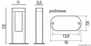 Außenstehleuchte SU-MA GL15401 LED 8W 4000K IP54 dunkelgrau 30 cm small 4