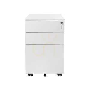 SONGMICS OFC60WT Rollcontainer weiß mit 3 Schubladen und Schloss small 9