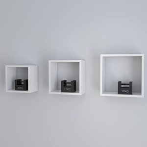 3er-Set Wandregale SONGMICS LWS30WT weiß 30/26/22 cm small 4