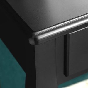 VASAGLE RDT25BK Schminktisch schwarz mit Spiegel, Hocker und 5 Schubladen small 4