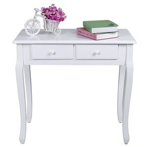 SONGMICS Schminktisch RDT80W weiß, 80 cm, 4 Schubladen, ohne Spiegel small 2