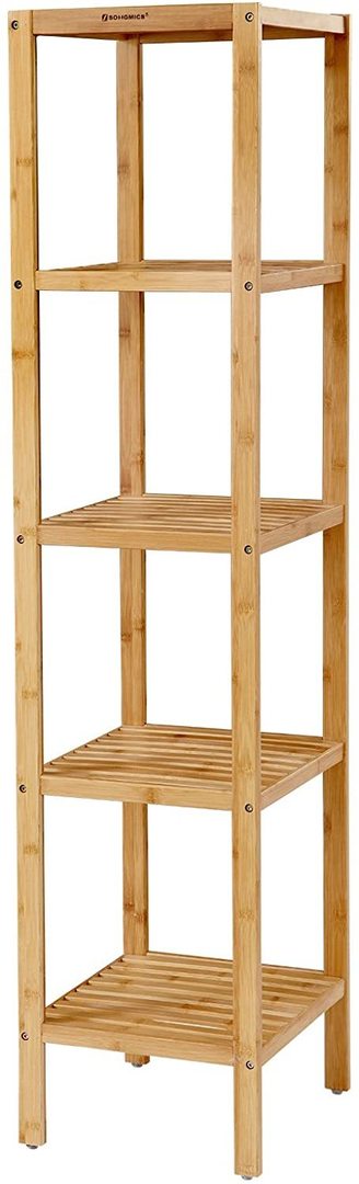 SONGMICS Bamboo Shelving Unit 5 Tiers 33x33x146 cm BCB55Y
