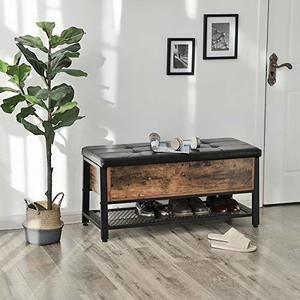 Bank mit Stauraum rustikal braun LSB47BX small 6