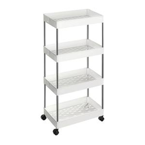 Fahrbarer Aufbewahrungswagen mit 4 Ablagen weiß - KSC10WT small 7