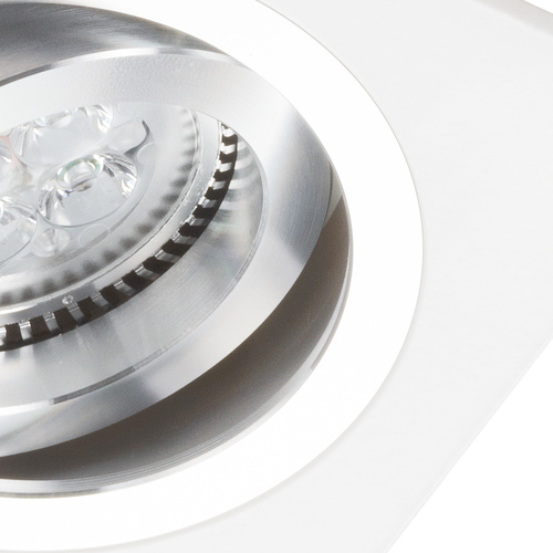 Prüfen Einbauleuchte Lumifall Alcazar 541.WC quadratisch weiß mit Chrom