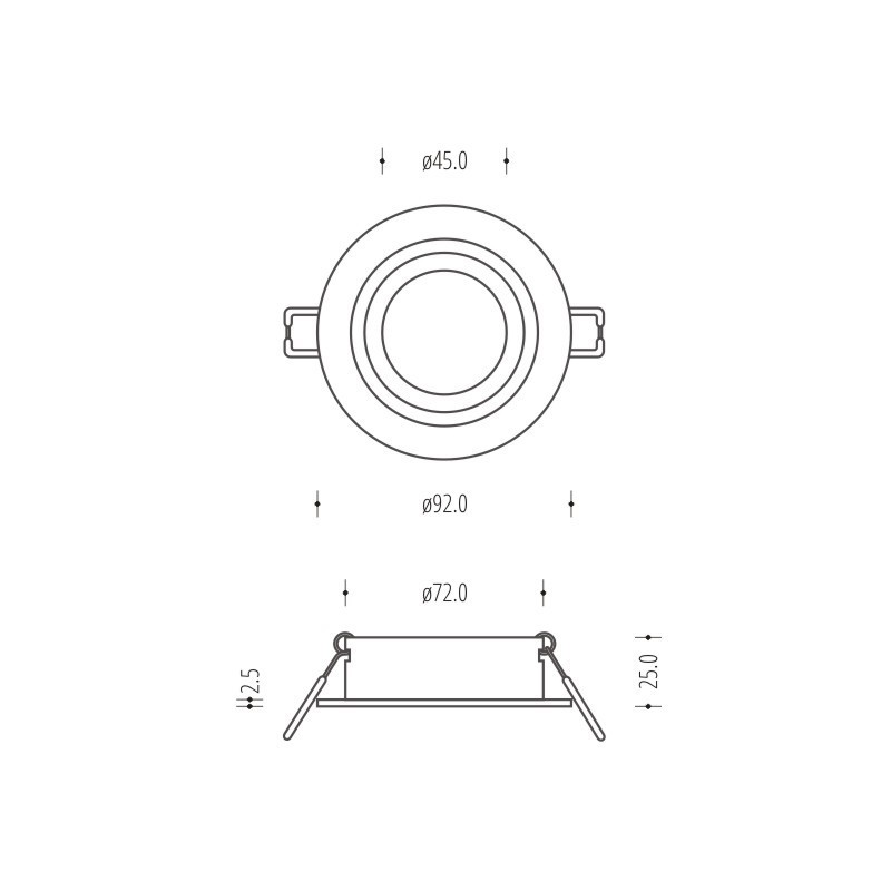 Vorschau White Recessed Spot Bosque 540.WC White Recessed Spot Bosque 540.WC