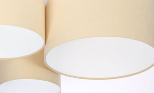 Trendige Deckenleuchte - Elemente 60W E27 Plafond creme / weißer Velours 2 Trendige Deckenleuchte - Elemente 60W E27 Plafond creme / weißer Velours small 2