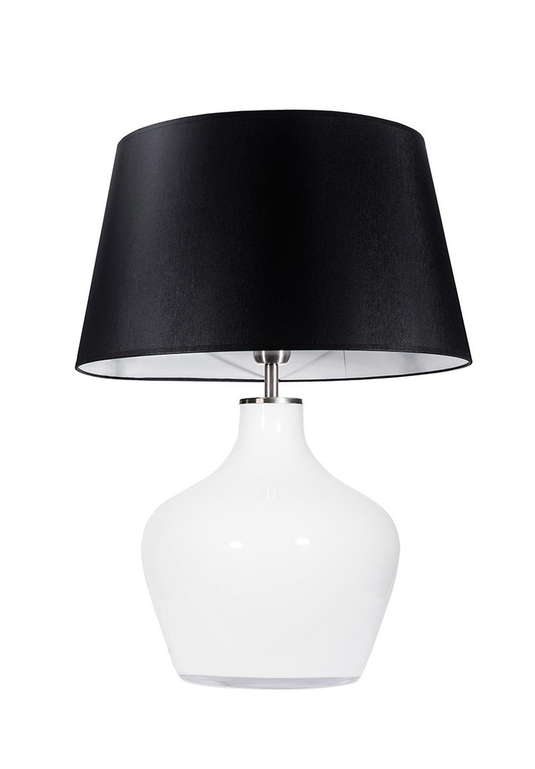 Veľká komoda lampa Famlight Madeira Opal čierna / biela E27 60W