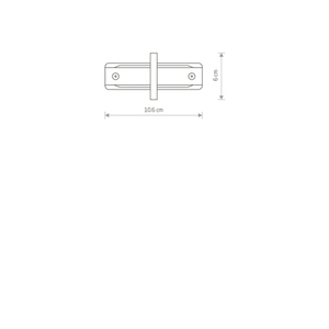 Gerader Einbauverbinder PROFILE 8967 weiß Nowodvorski small 1
