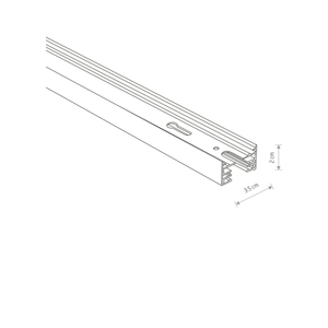 PROFILE EINBAU SPUR SCHWARZ 2 METER small 1