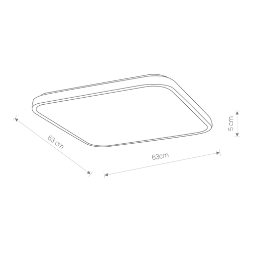 Prüfen Leuchte AGNES SQUARE LED WHITE 64W
