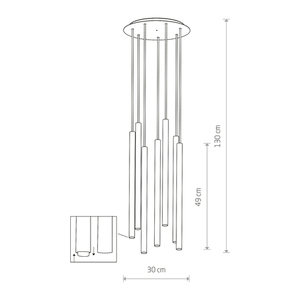 Pendelleuchte Nowodvorski LASER VII 8918 weiß 7 × G9 small 1