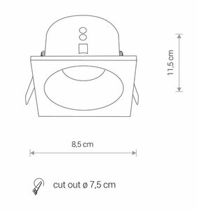 Einbaustrahler DELTA 8370 schwarz quadratisch GU10 max 15W IP54 NOWODVORSKI small 4