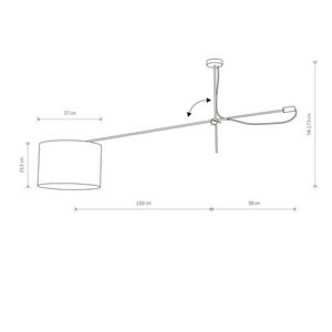 Moderne Pendelleuchte VIPER BLACK I small 1