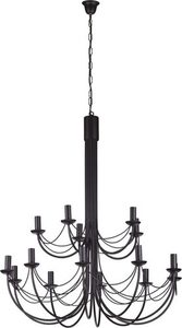 Kaja PERSEO K-3523 Kerzenleuchter-Kronleuchter zweistöckig, Schwarz, 15 × E14, Ø 94 cm, bis 167 cm small 0