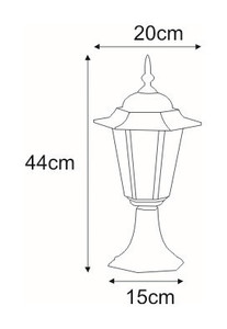 Niedrige schwarze Stehlampe K-5009S aus der STANDARD-Serie small 1