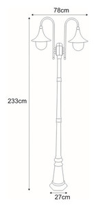 Hohe schwarze Stehlampe K-8132 aus der BOSTON-Serie small 1