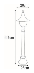 Niedrige externe schwarze Stehlampe K-8134 aus der BOSTON-Serie 1 Niedrige externe schwarze Stehlampe K-8134 aus der BOSTON-Serie small 1
