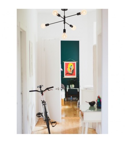 Prüfen Plafond Ramko ALTA 5xE27 LED schwarz/weiß 90x57 cm Biały 67763 Czarny 67764
