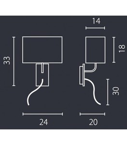 Wandleuchte Ramko LED Chrom E27 15W 24x33 cm 67570 small 1