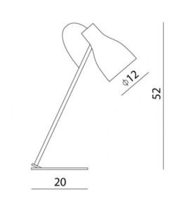 Tischlampe Ramko LOTTA E27 LED 60W Schwarz Weiß 20 cm SKU 66145 small 3