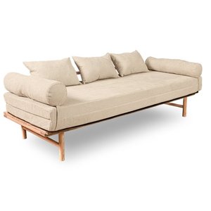 Sofa mit Schlaffunktion WoodMan Le MAR, Buchenholz, cremefarben, WUA-01370 small 0