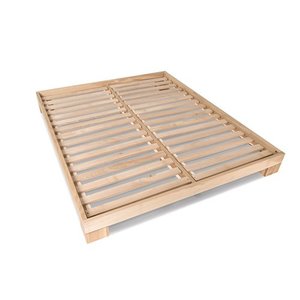 Doppelbett WoodMan 160x200 aus Buchenholz, Rohholz, japanischer Stil WUA-01067 small 4