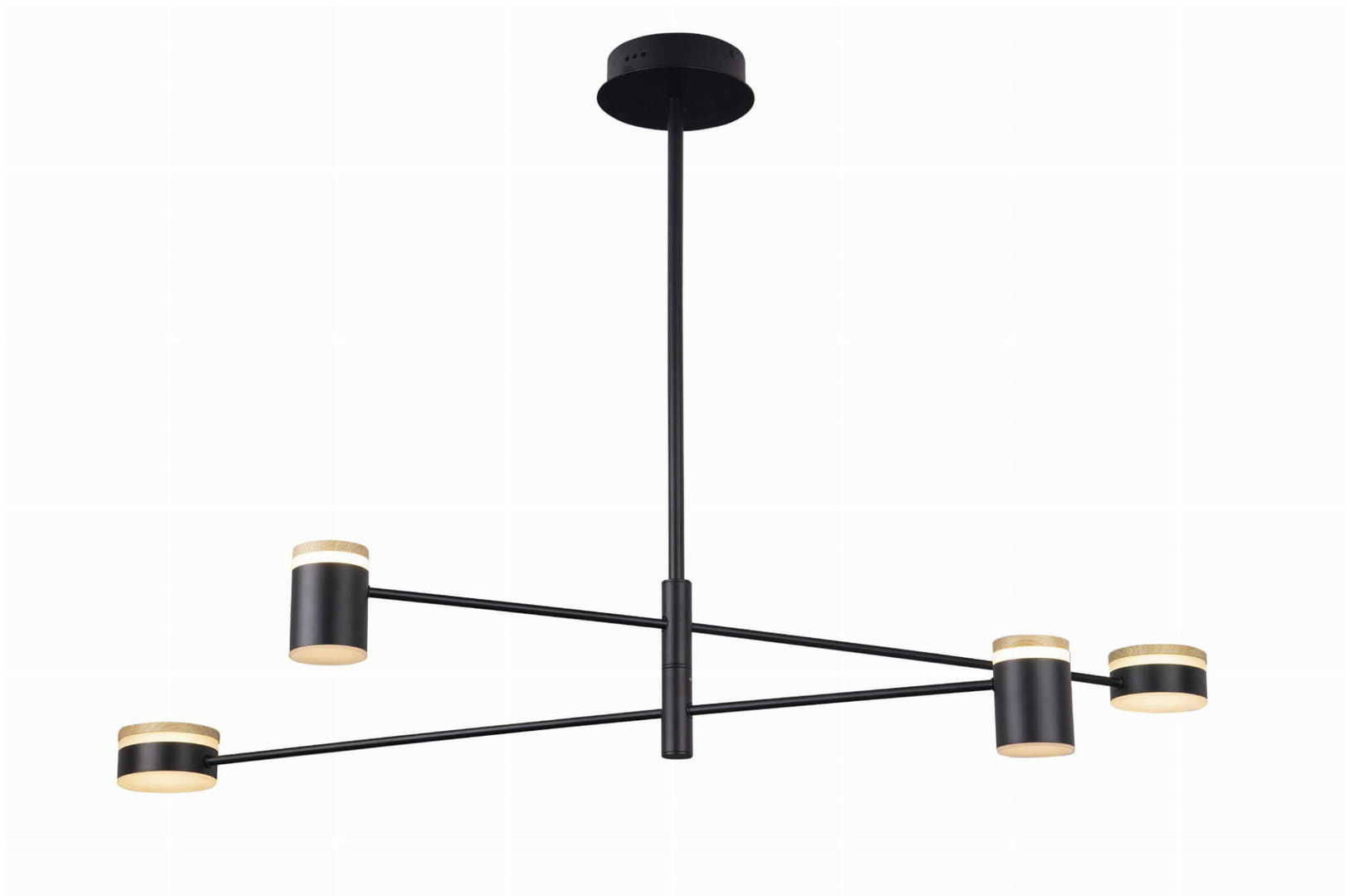 Prüfen Pendelleuchte Max Light P0406 4-flammig schwarz Metall Acryl LED 3000K Pendelleuchte Max Light P0406 4-flammig schwarz Metall Acryl LED 3000K