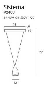 Pendelleuchte Max Light Sistema P0400 schwarz Metall G9 1-flammig 1 Pendelleuchte Max Light Sistema P0400 schwarz Metall G9 1-flammig small 1
