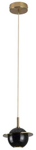 Prüfen Pendelleuchte Max Light Uranos P0414 schwarz-gold Marmor LED 16 cm