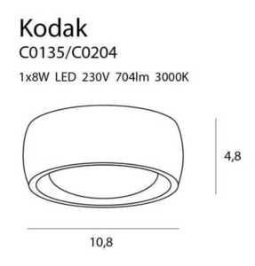 Plafon Max Light Kodak C0204 czarny LED 7,7W 10,8 cm small 1