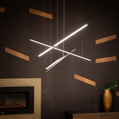 Prüfen Pendelleuchte Max Light Trio P0311D schwarz LED 3-flammig dimmbar 100 cm