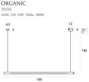 Pendelleuchte Max Light Organic Horizon Gold LED dimmbar 100 cm P0356D 2 Pendelleuchte Max Light Organic Horizon Gold LED dimmbar 100 cm P0356D small 2