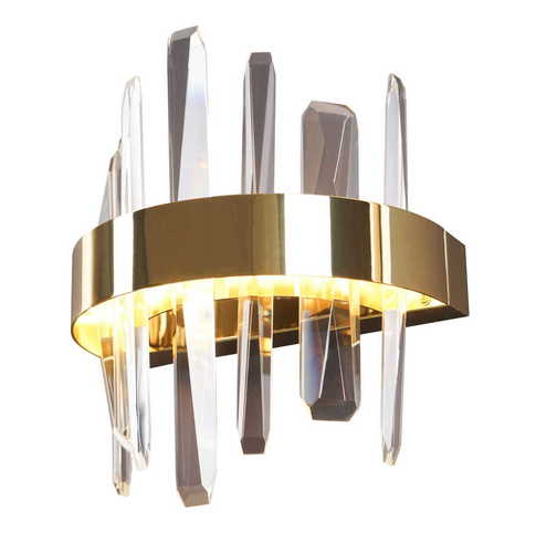 Prüfen Wandlampe Max Light Prince W0287 Gold Metall Glas LED 30x25 cm
