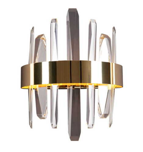 Prüfen Wandlampe Max Light Prince W0287 Gold Metall Glas LED 30x25 cm