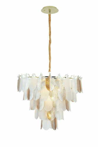 Prüfen Pendelleuchte Max Light Arwena P0418 Gold 15-flammig E14 80 cm