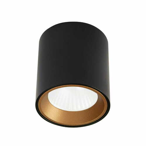 Prüfen Plafond Max Light Tub C0211 schwarz rund LED 7W 6 cm
