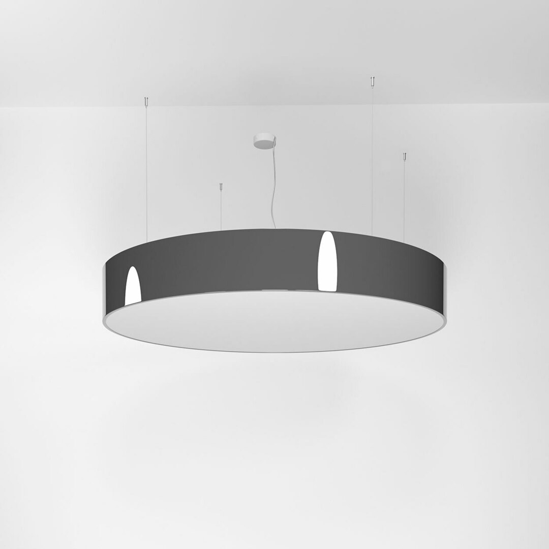 ABA PREMIUM 600 hängend, LED PHILIPS LV 49,5W / 6050lm / 3000K, 230V, graphitgrau (glänzend) RAL 7024