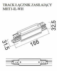 Gerader Steckverbinder Schienensystem Max Light MAX weiß Aluminium MHT1-IL-WH MAX small 1