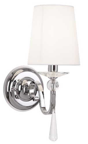 Prüfen Wandleuchte Max Light Charlotte Chrom Metall Glas Stoff 41x26 cm W0067