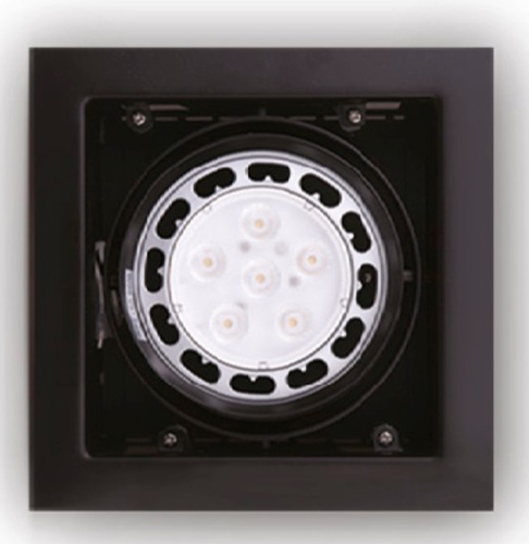 Prüfen Einbauleuchte Max Light Matrix H0048 schwarz Metall AR111 1-flammig