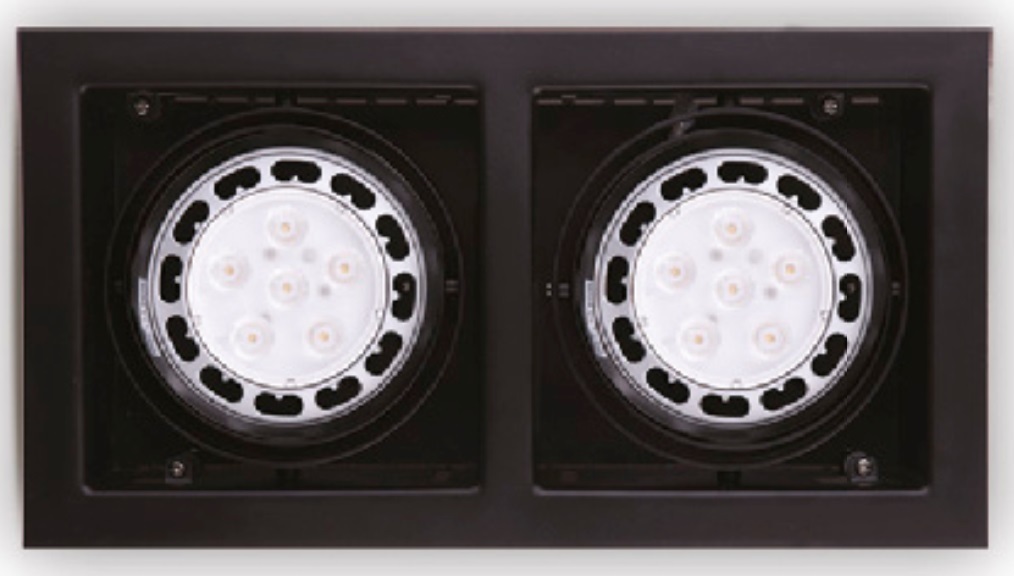 Prüfen Einbauleuchte Max Light Matrix II H0049 schwarz 2-flammig AR111 Metall Einbauleuchte Max Light Matrix II H0049 schwarz 2-flammig AR111 Metall